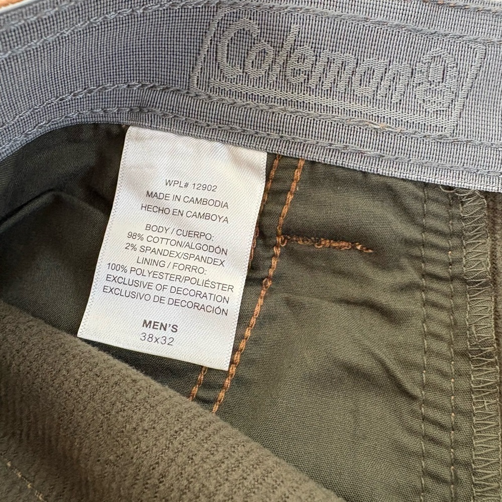 NWT Mens Coleman Canvas Fleece Lined Utility Pants Dark Khaki Size 38x32 - Picture 8 of 8